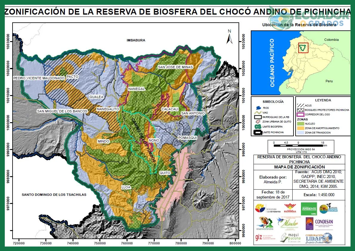 Condiciones geográficas y ecológicas de la Reserva de Biosfera del Chocó Andino