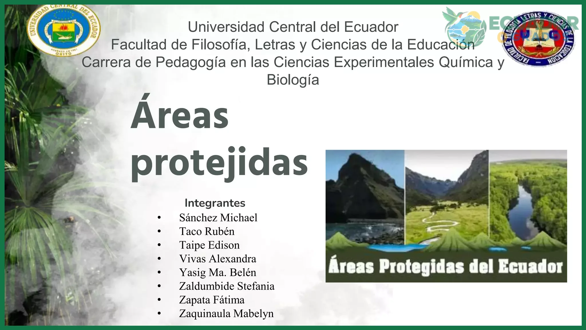 Cuántas áreas protegidas tiene Ecuador según el SNAP hasta 2023