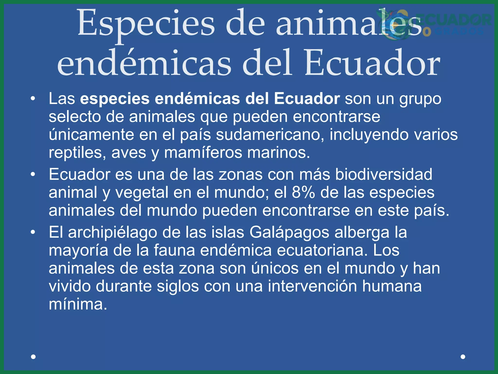 Diferencia entre aves endémicas y nativas del Ecuador