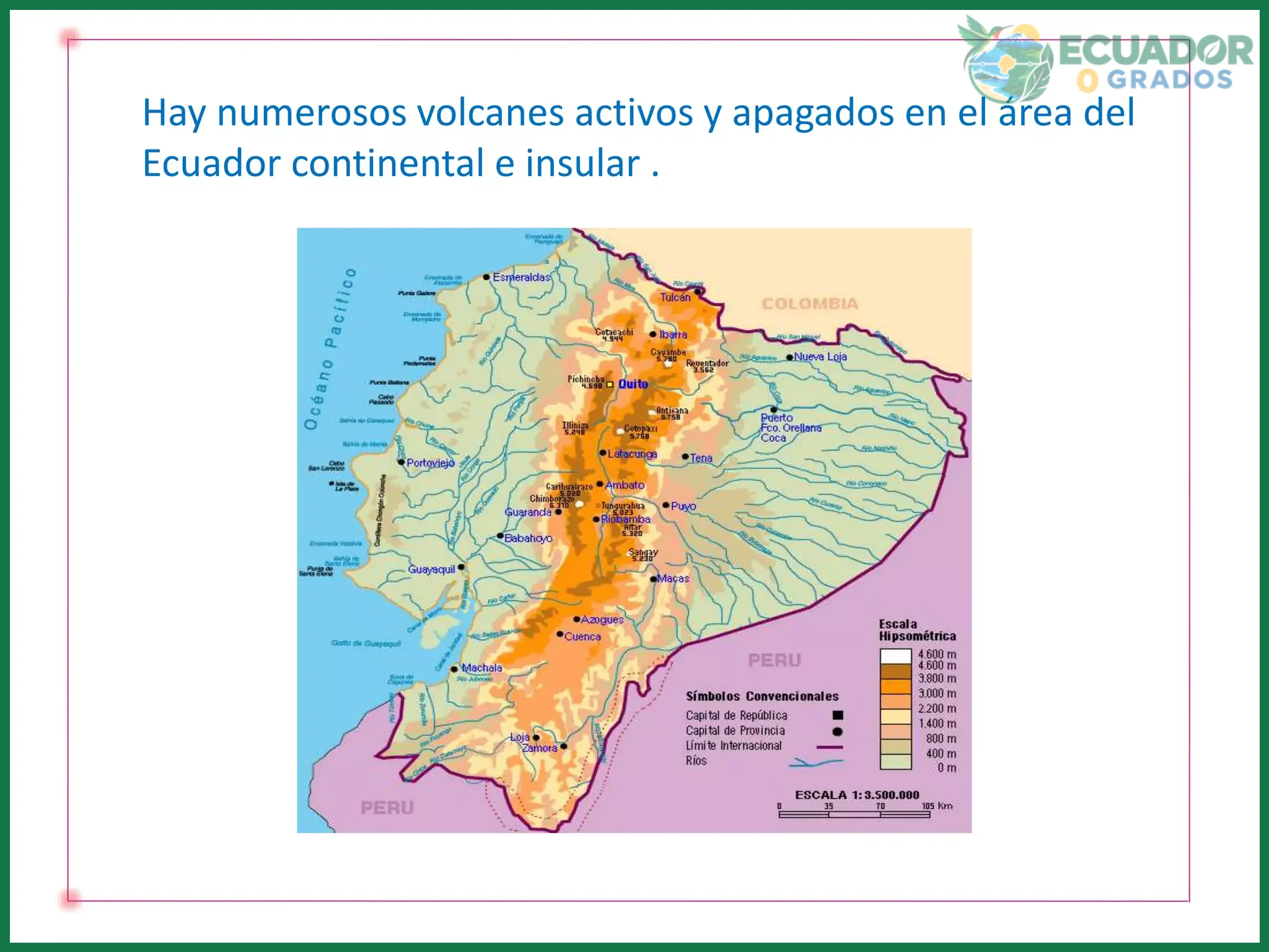 Guía de volcanes activos del Ecuador