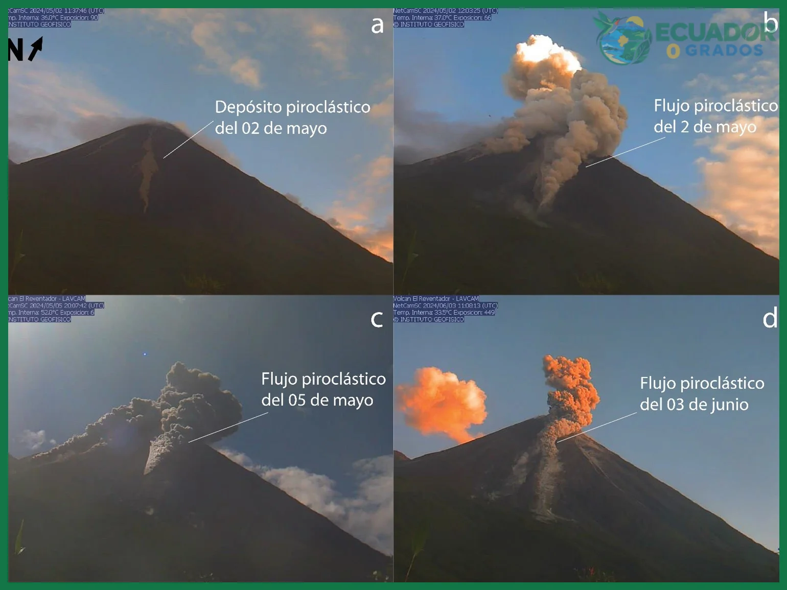 Qué zonas de Ecuador se ubican cerca de volcanes potencialmente activos