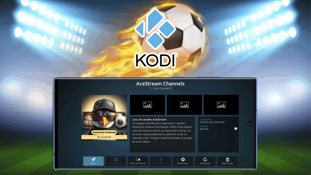 Dónde ver fútbol en Kodi